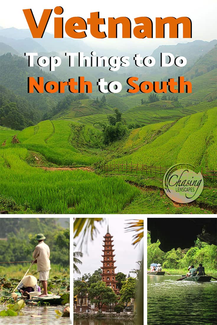 Rice fields and temples are some of the top things to see in North and South Vietnam