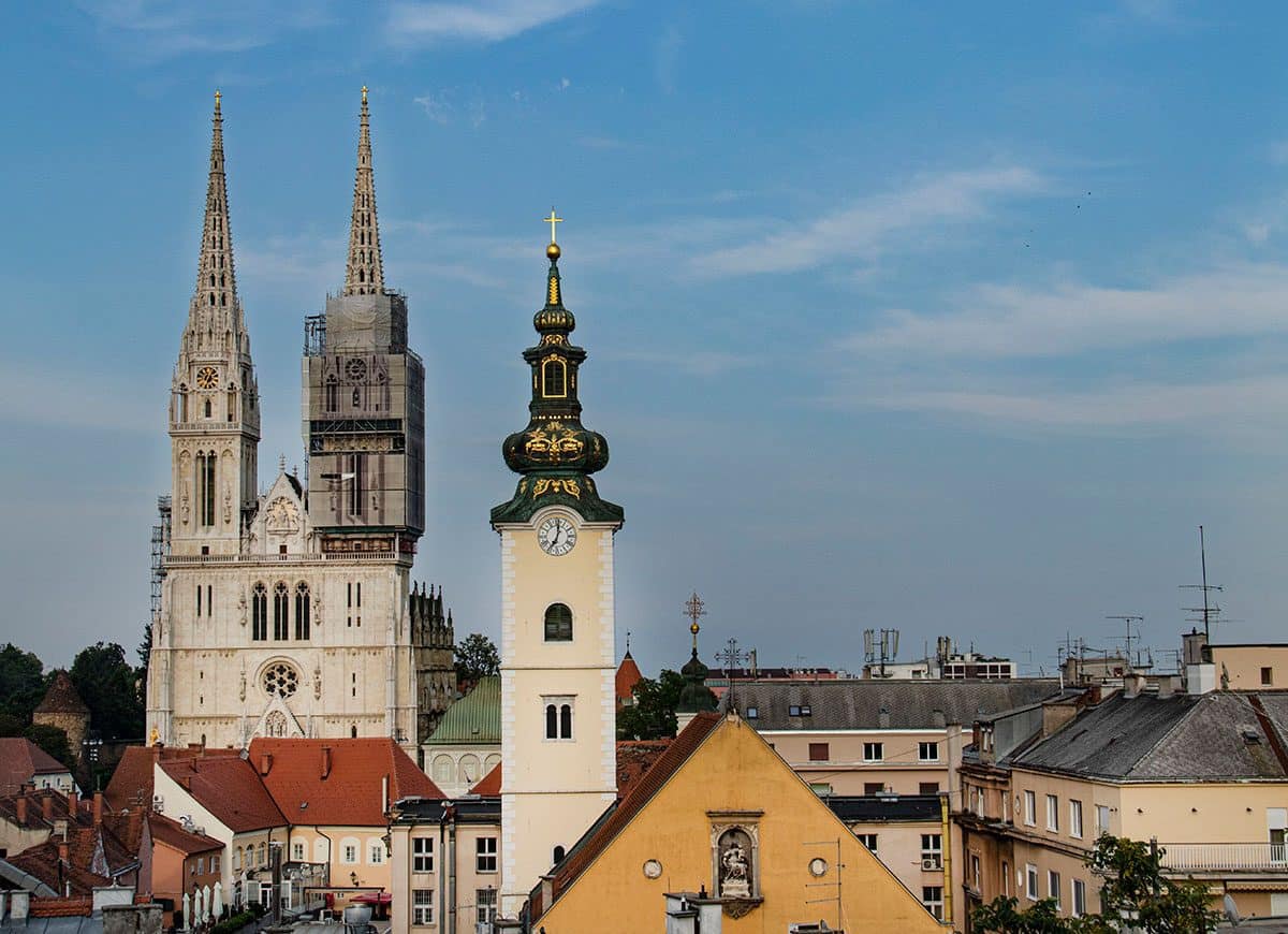 The viewpoint on Zagreb's Cathedral