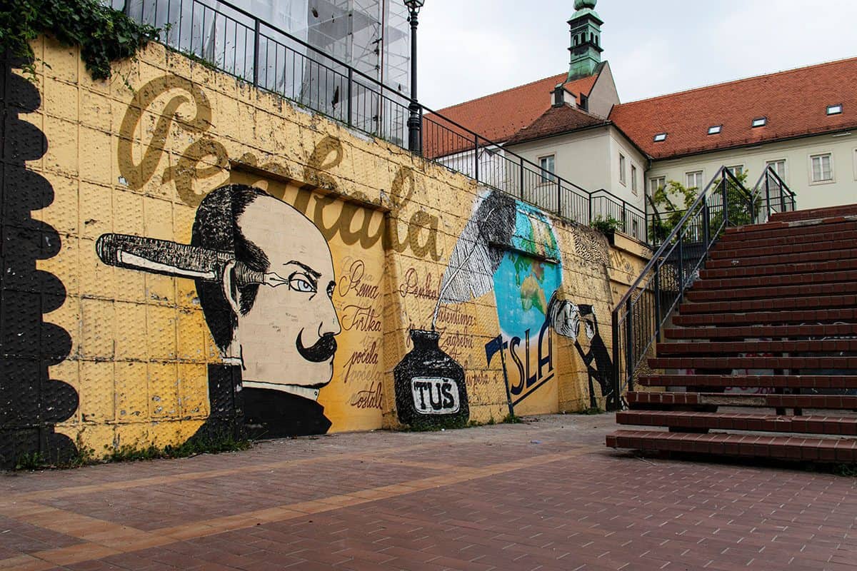Murals in Zagreb upper town