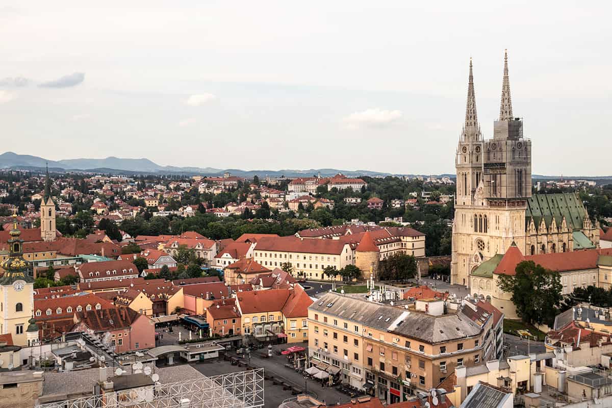 The viewpoint of upper town in Zagreb Croatia