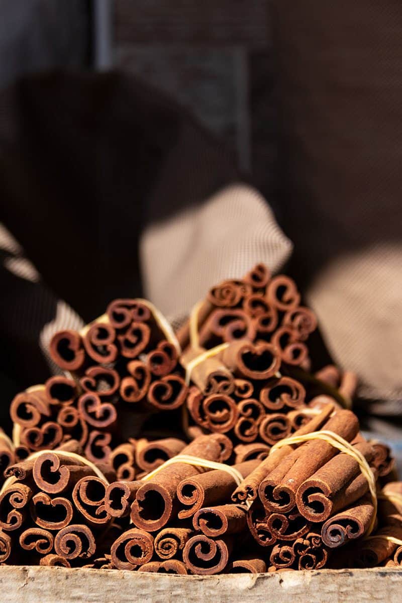 Cinnamon sticks in Israel Market