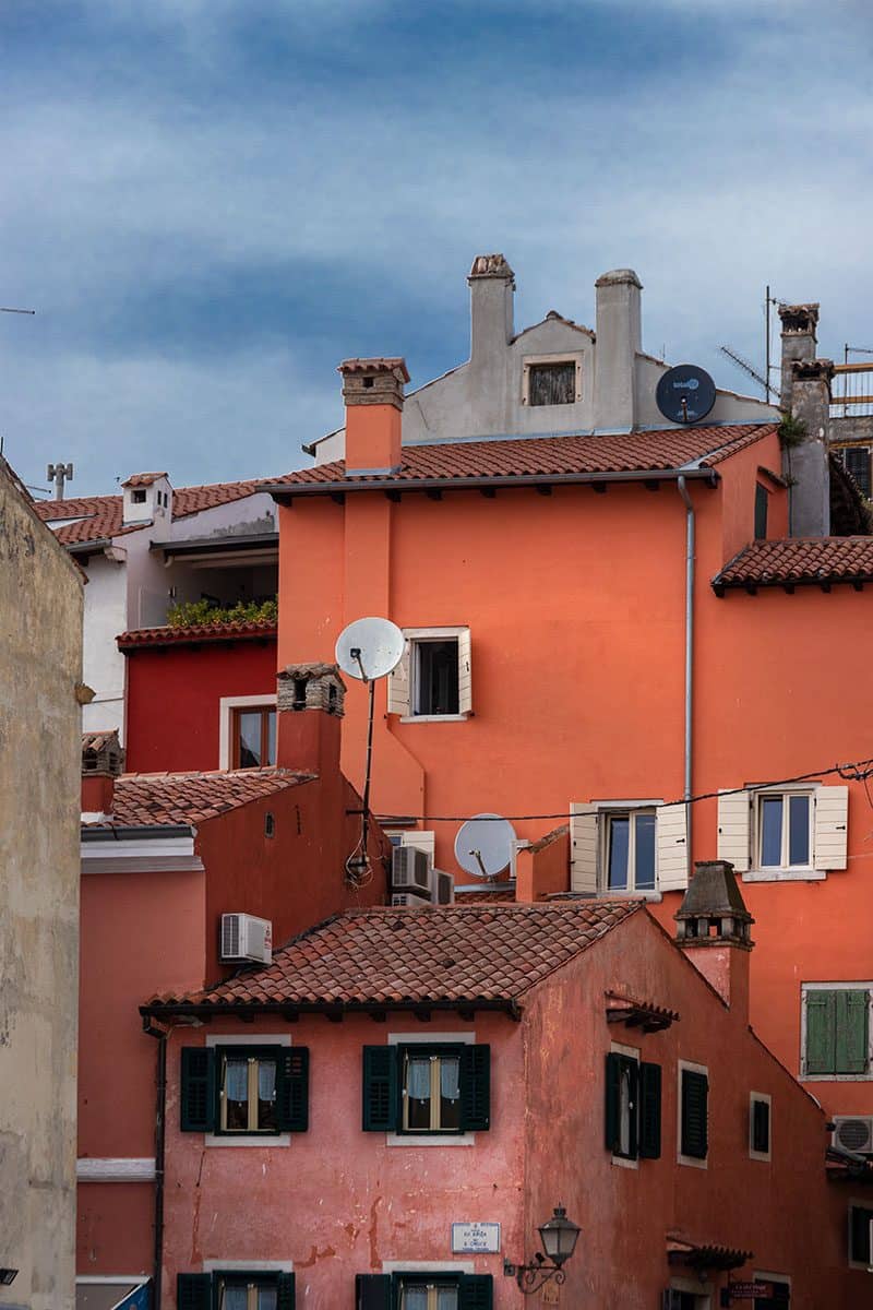 Colorful houses in rovinj istria