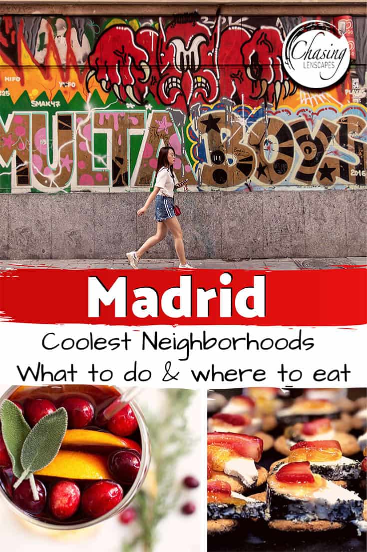 where to find graffiti and tapas in Madrid Spain