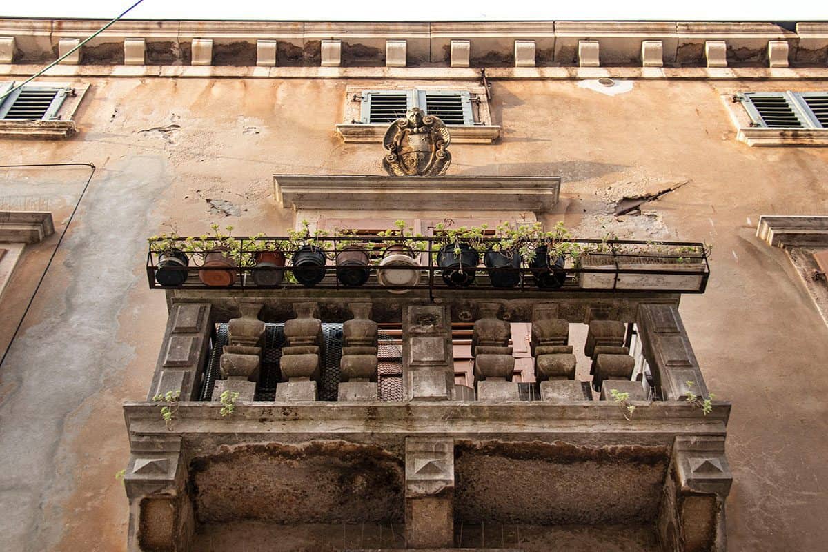 The beautiful porches in rovinj Croatia