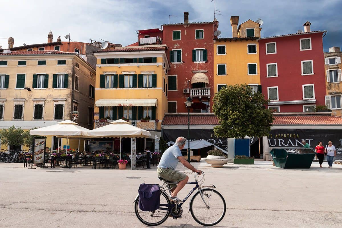 The colorful Rovinj old town