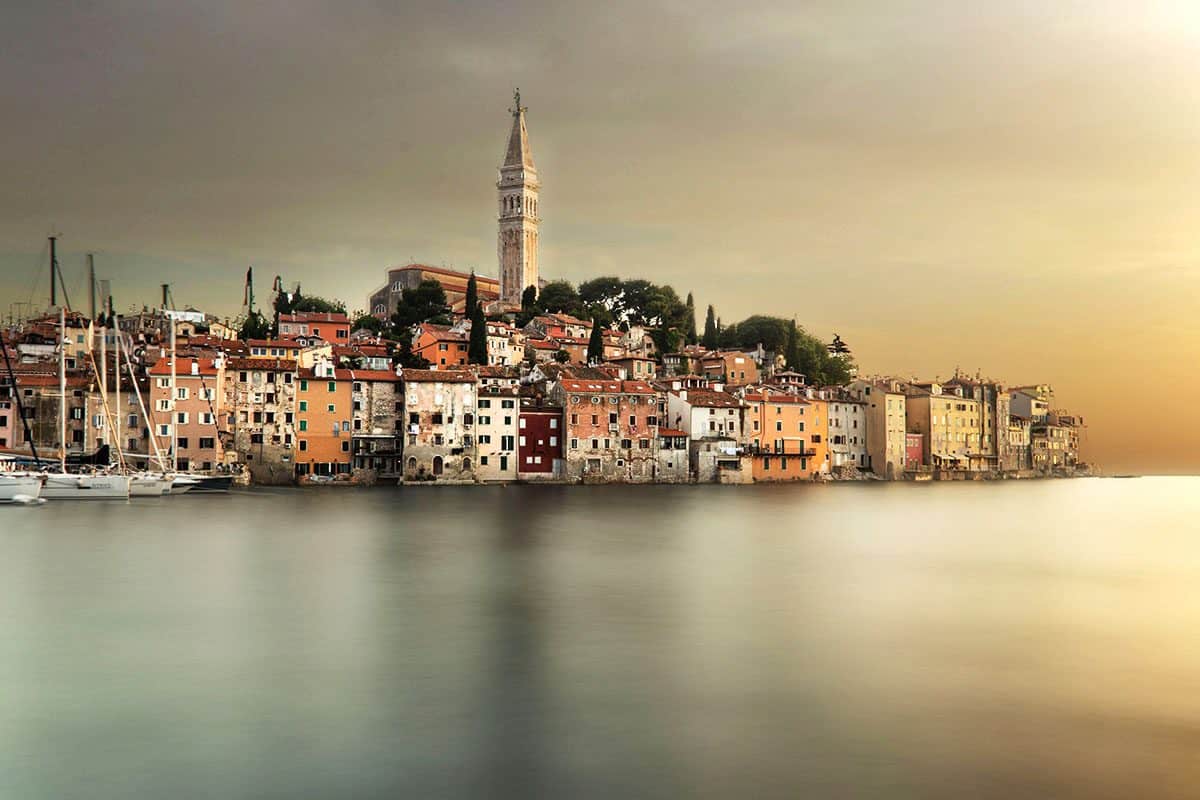 Rovinj old town colorful viewpoint
