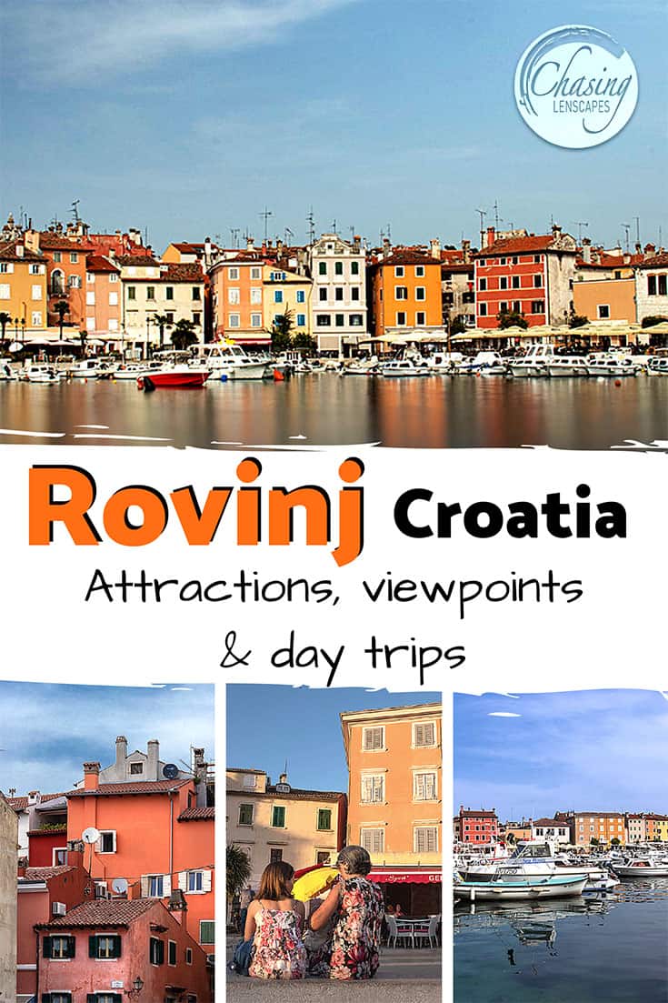 Pictures of the port and houses of Rovinj, Istria