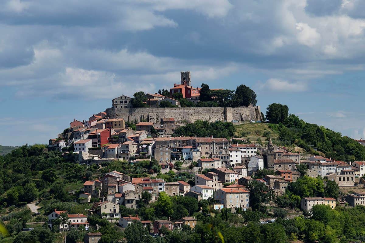 A medieval town on a hill