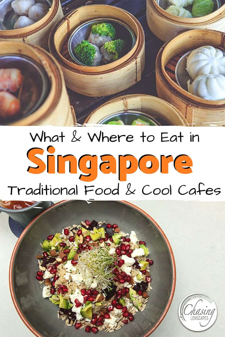 Dim sums and a healthy salad in Singapore food choices