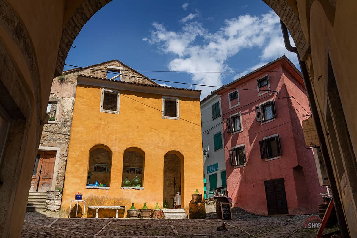 Colorful houses in Istria