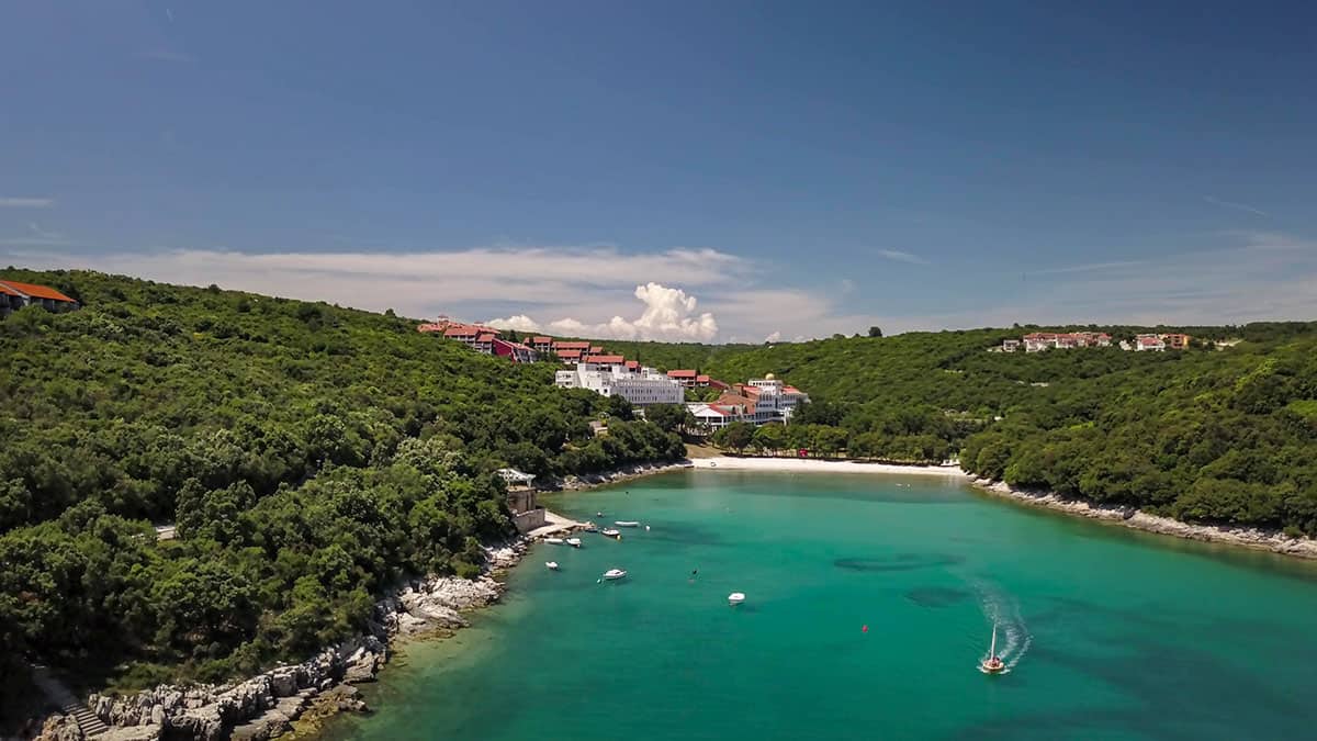 A resort near a beuatiful bay in Croatia