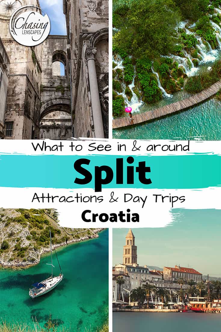 Split old town, harbor and the islands near Split