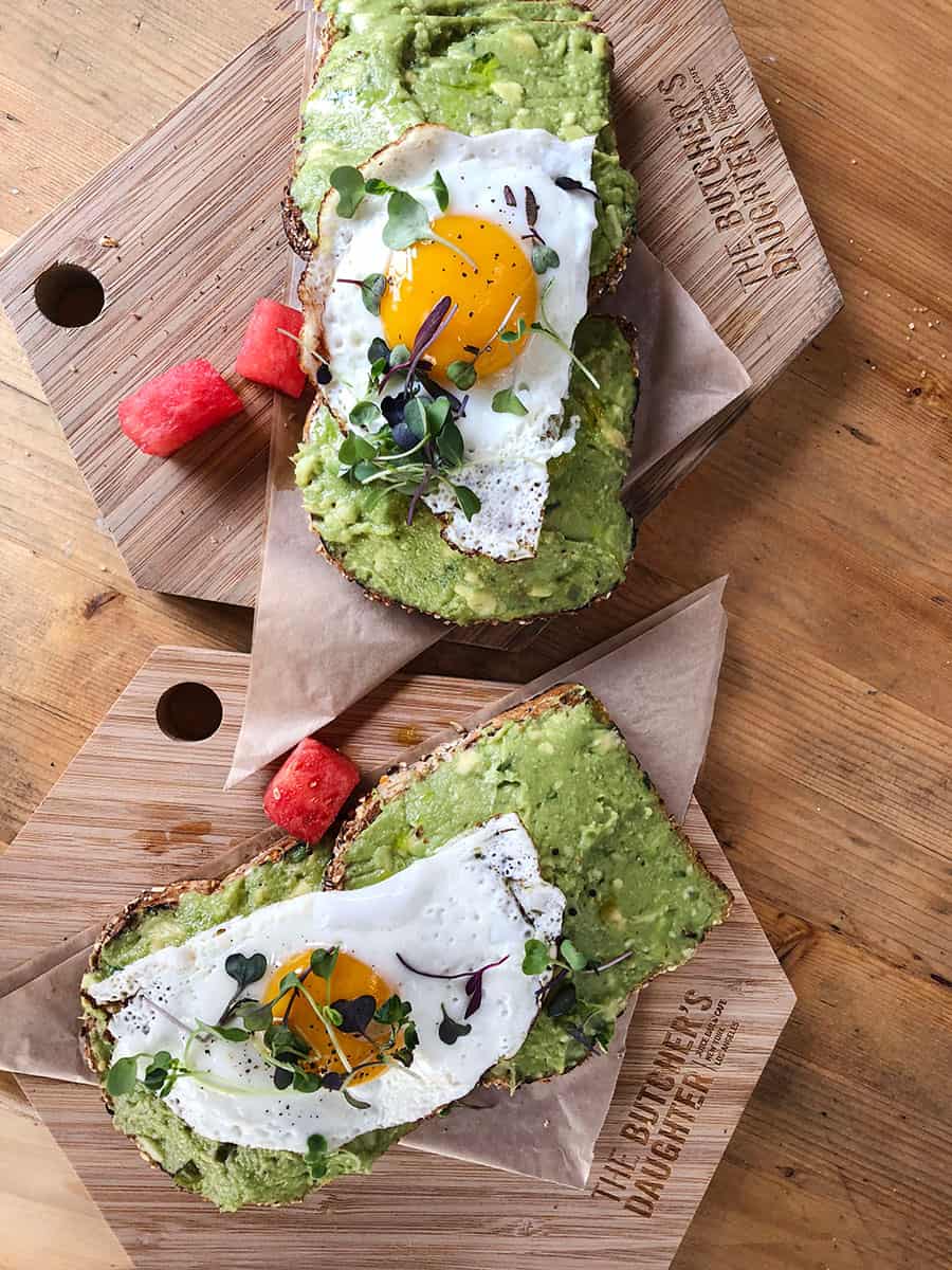 Avocado toast in greenwich village