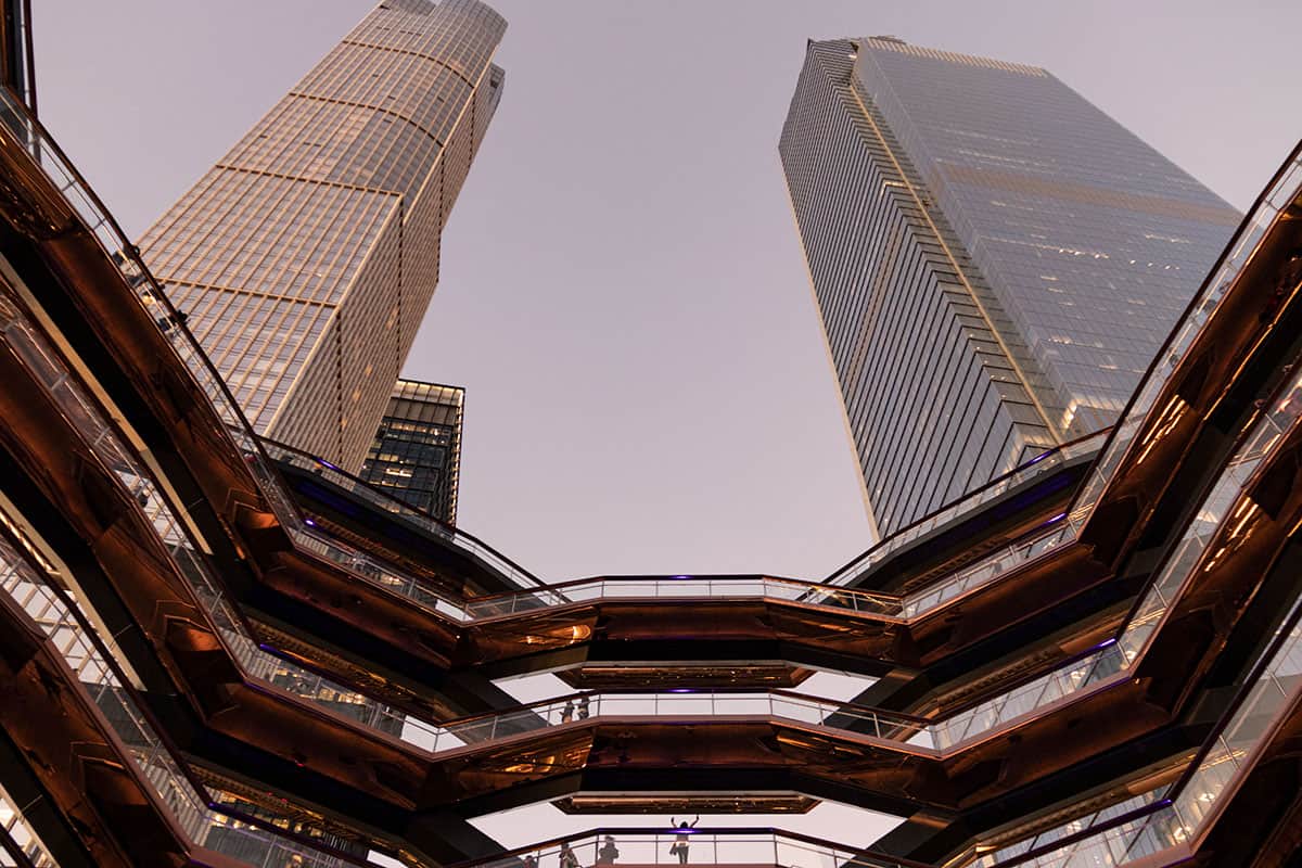 Stunning viewpoints in the Hudson Yards In New York