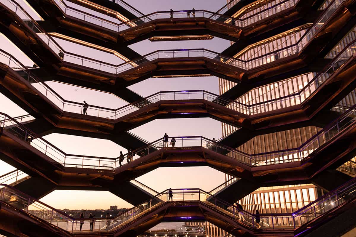 Colorful Sunset on The Vessel NYC