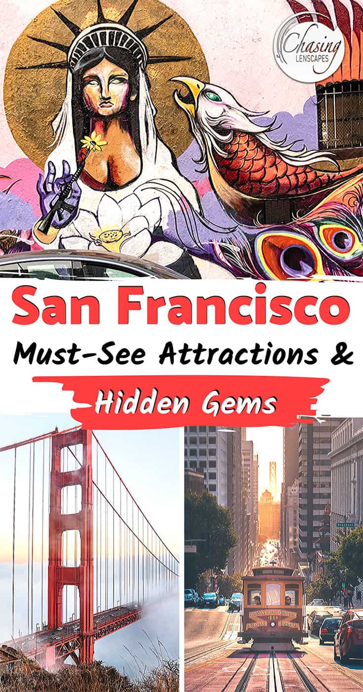 San Francisco's Golden Gate Bridge, street art and trams