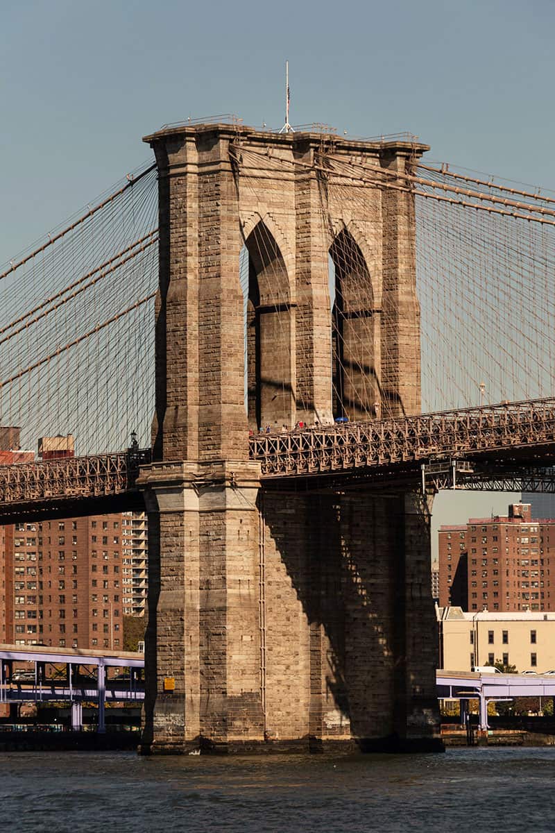 Brooklyn bridge view from Brooklyn Heights park New York