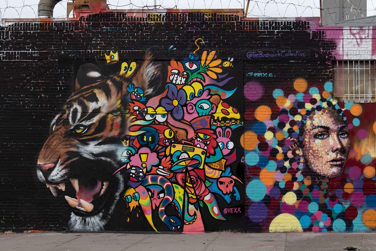 Colorful Graffiti in Brooklyn new york