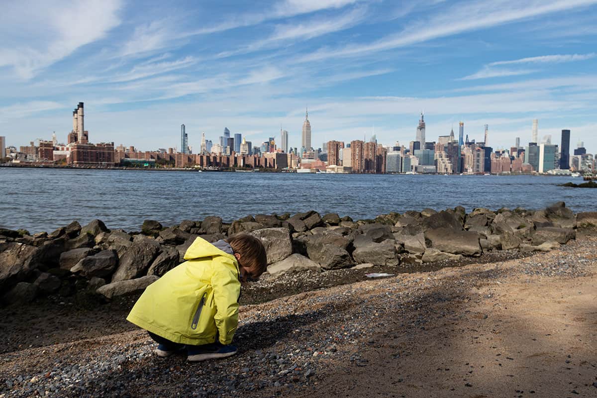 Manhattan view from East River State Park Brooklyn NYC