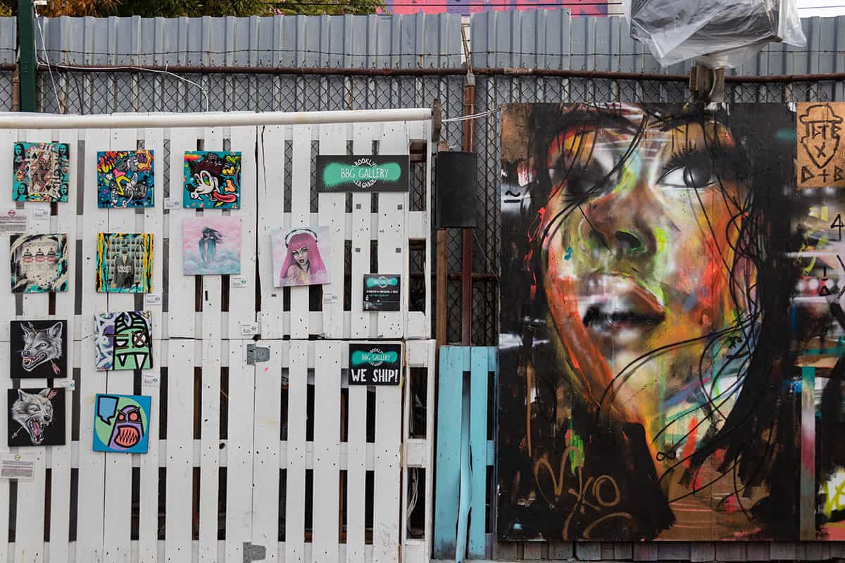 A colorful gallery in Bushwick streets Brooklyn