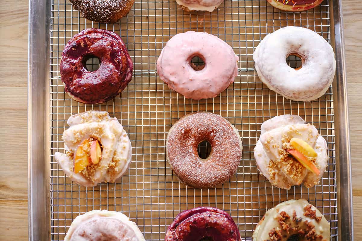 Colorful donuts in williamsburg Brooklyn