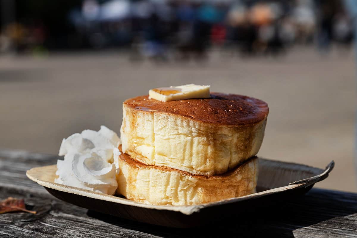 Fluffy’s NYC pancakes in Smorgasburg Brooklyn