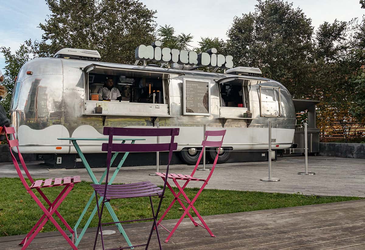 Mister Dips food truck in the William Vale hotel in Williamsburg Brooklyn