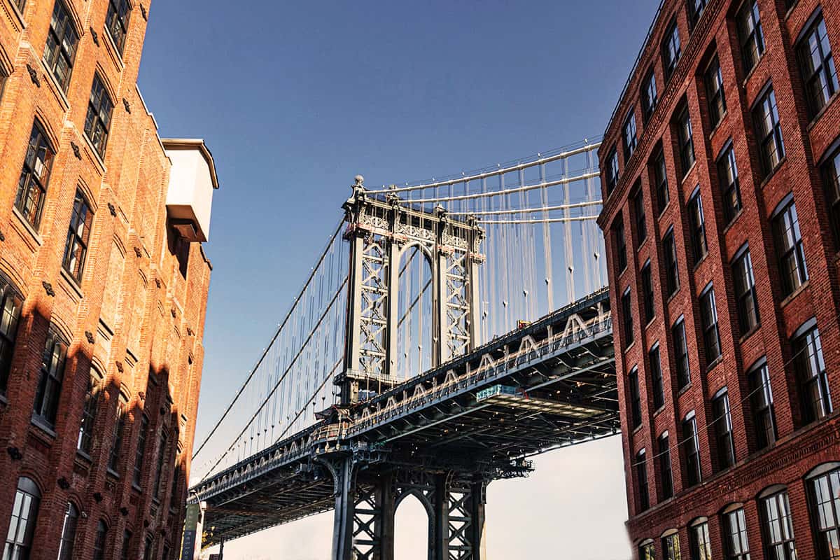 Manhattan Bridge view from Dumbo Brooklyn NYC