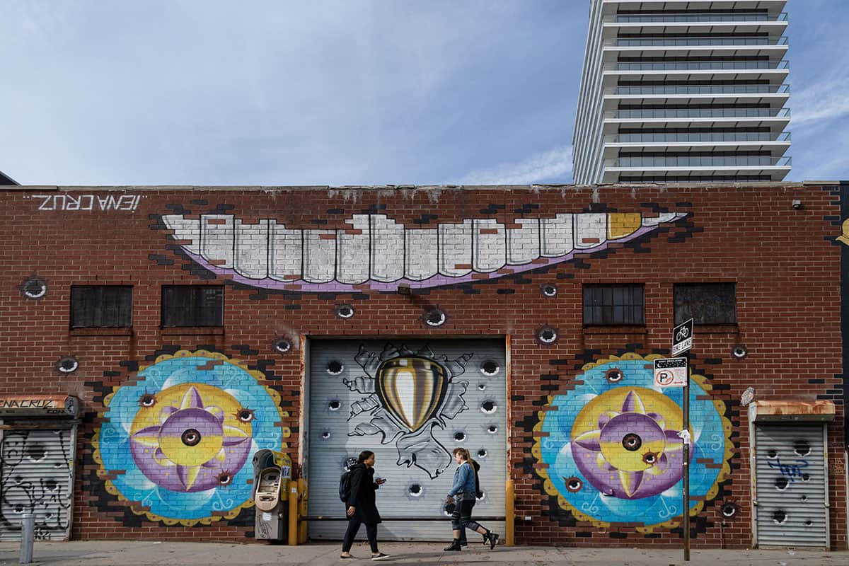 Colorful Mural in Williamsburg Brooklyn