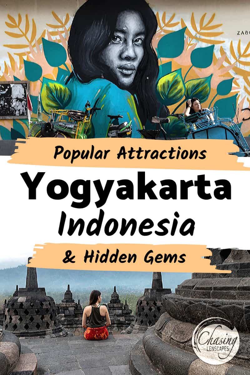 Borobudur temple and street art in Yogyakarta Indonesia