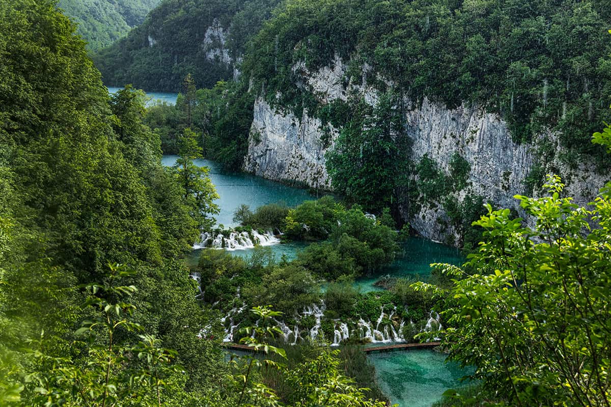 Plitvice lakes postcard view