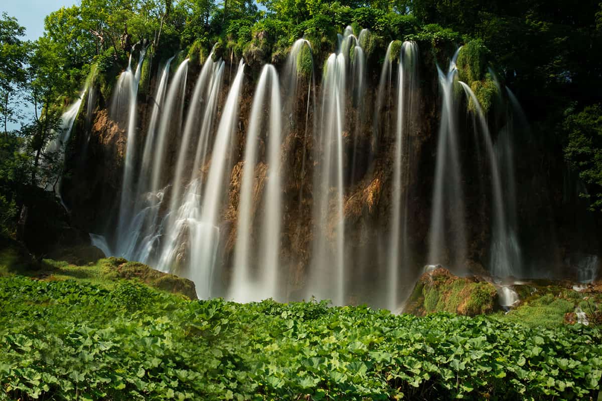 Plitvice upper lakes and waterfalls in Croatia