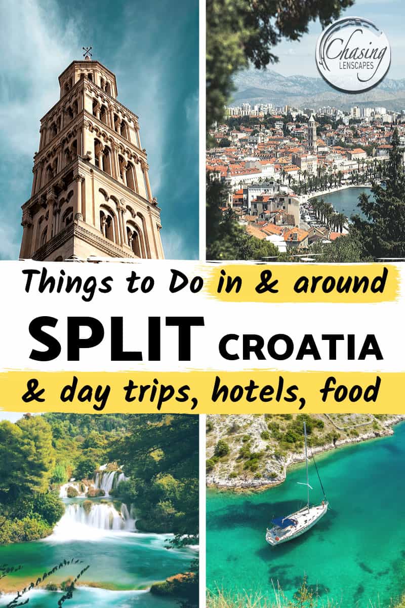 Top things to do in and around Split Croatia - islands & waterfalls,  the bell tower and the best Split viewpoint