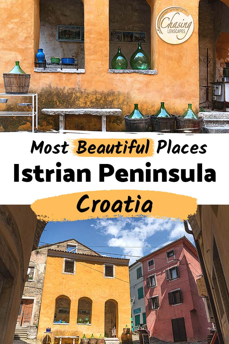 Colorful houses in Istria Croatia