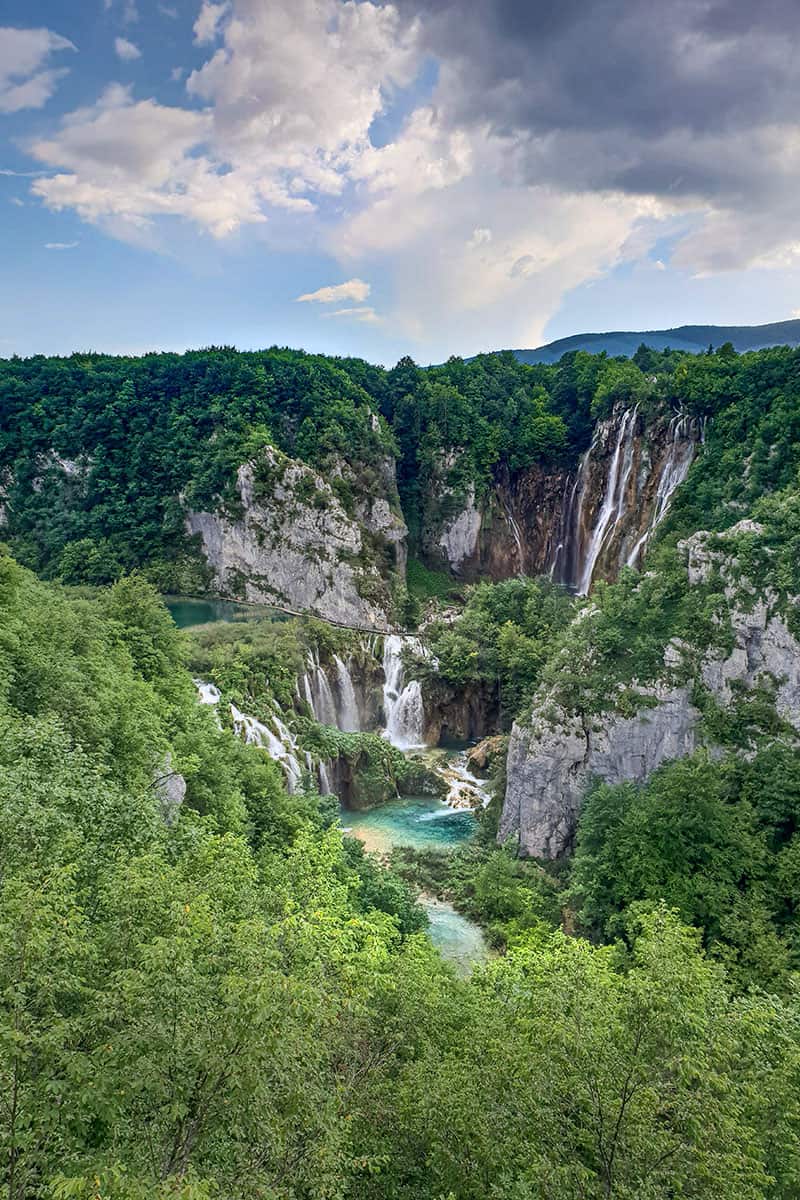 Plitvice viewpoint in Croatia