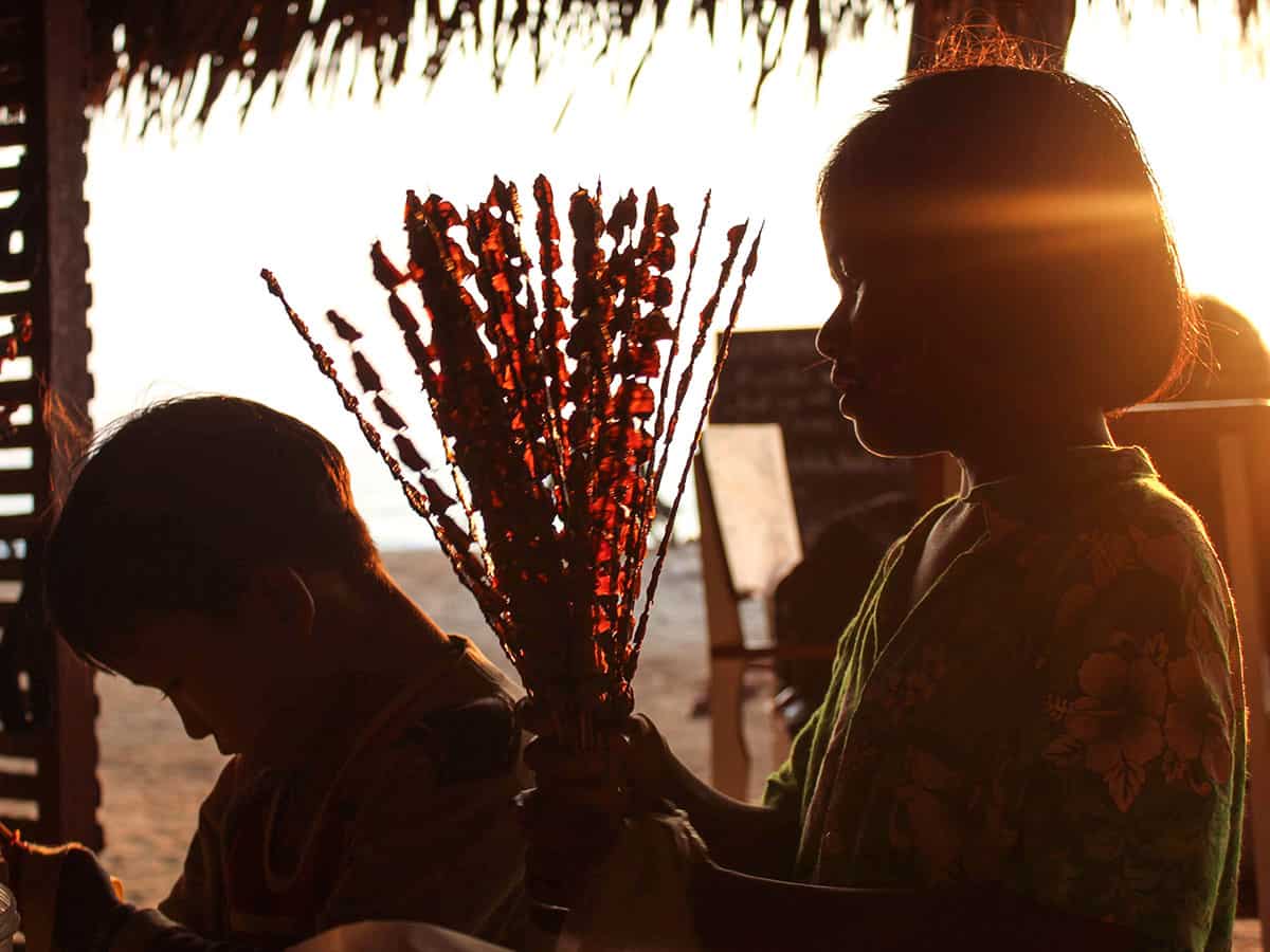 Magic hour on the beach in the south of Myanmar