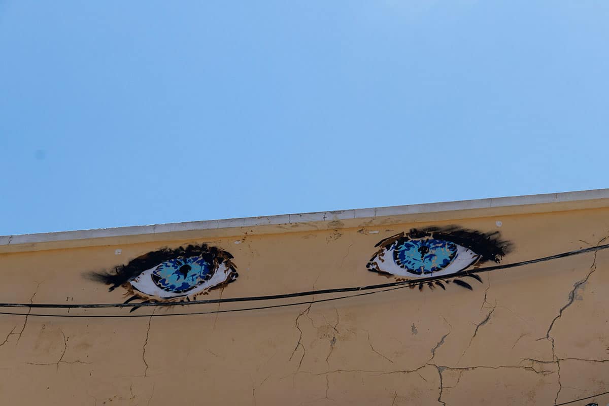 Blue Eyes Mural in Florentin Tel Aviv