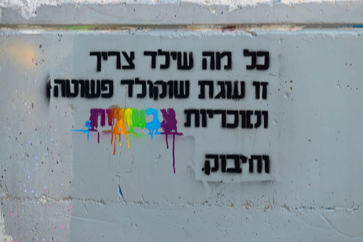 Graffiti on a wall i Tel Aviv Israel