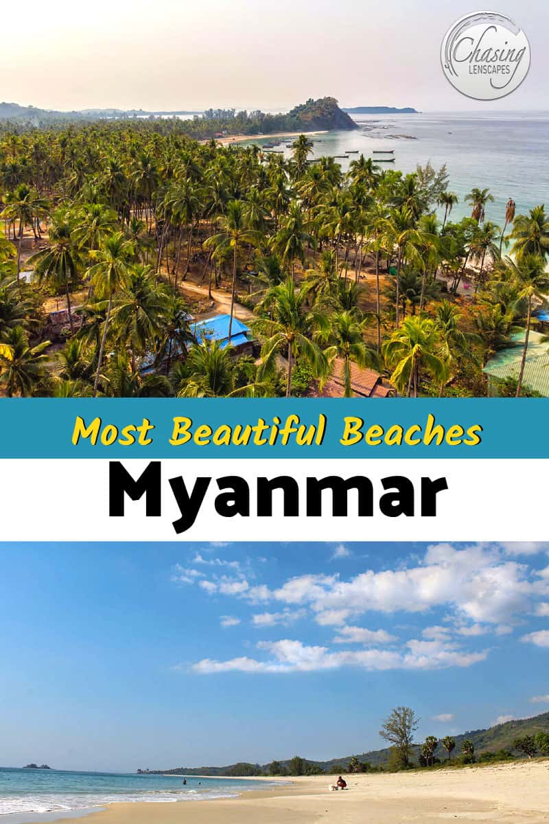 Best beaches in Myanmar - palm trees, white sand and blue ocean
