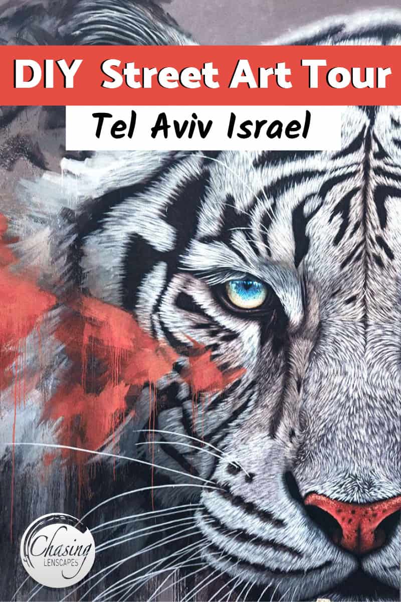 A mural of a tiger in Jaffa, one of the best places to find street art in Tel Aviv