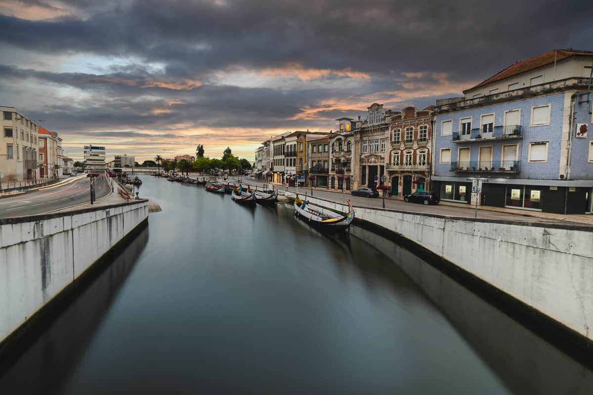 Canal in Aveiro central Portugal