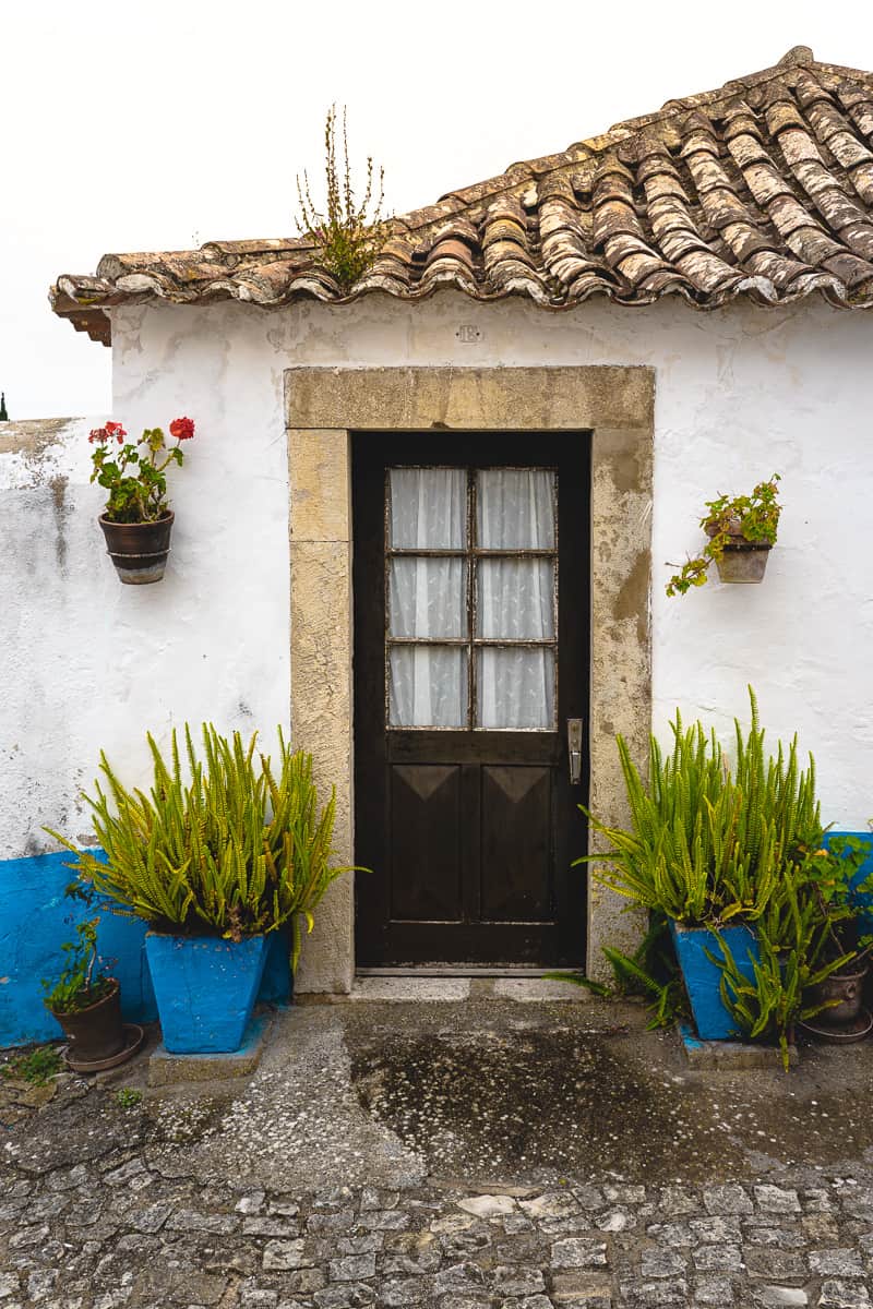 Colorful houses of Obidos central Portugal