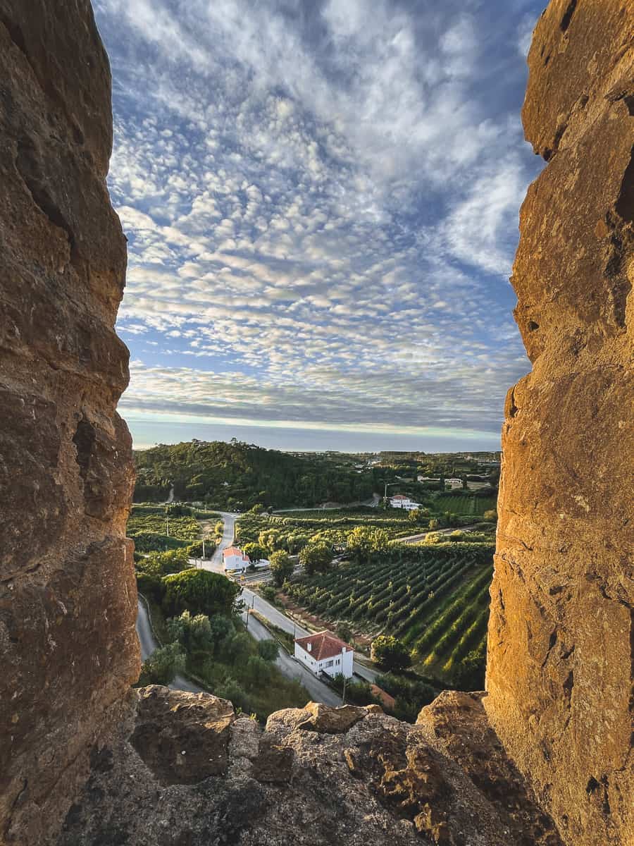 The view from Obidos castle Portugal