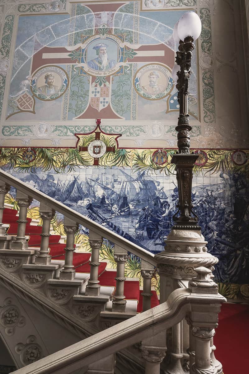 Azulejos tiles in Bussaco Palace Portugal