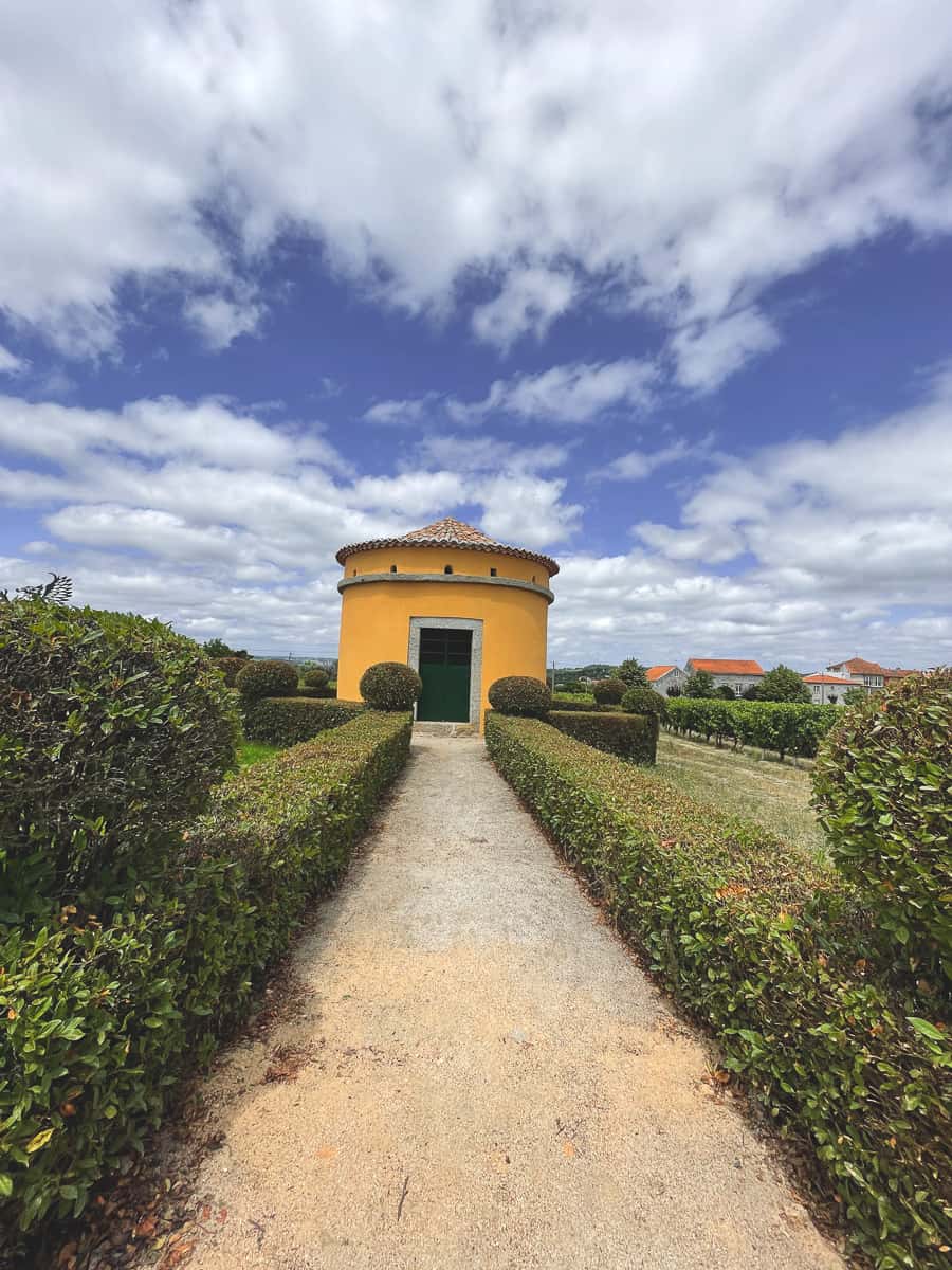 Yellow structure in Santar Vineyards Portugal