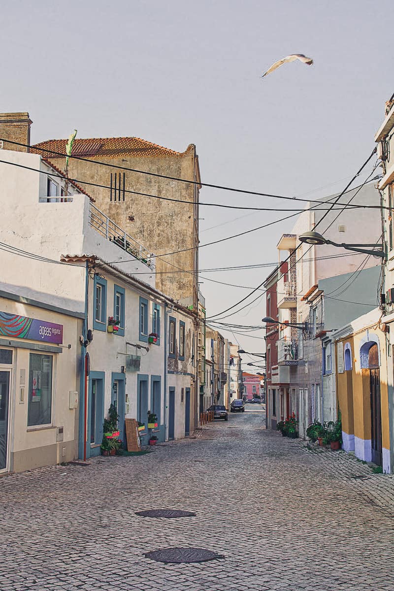 Colorful Streets of Peniche Portugal