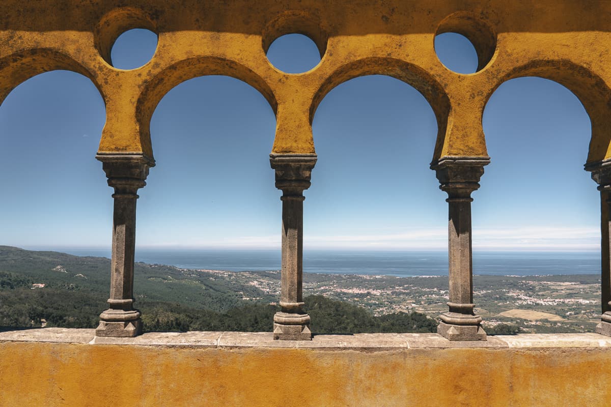 View from Pena palace Sintra Portugal