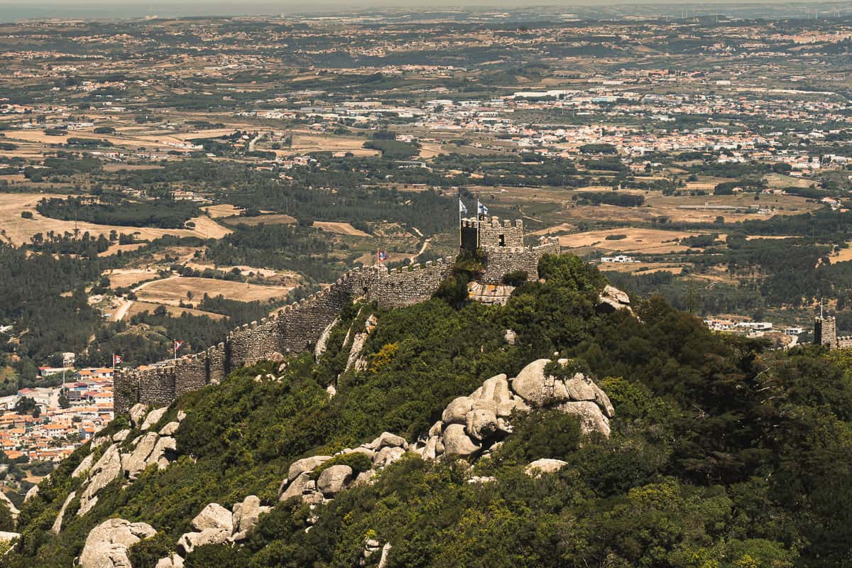 The Moorish castle in Sintra Portugal