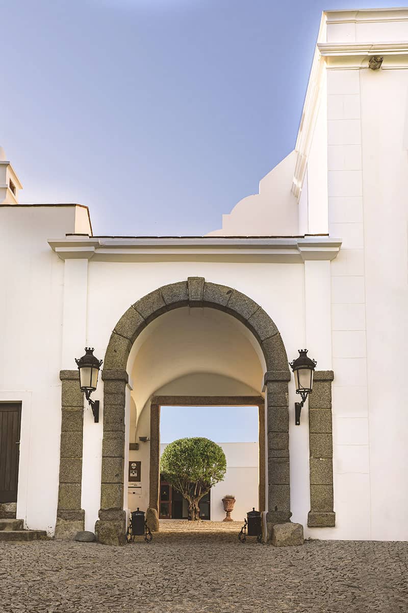 Beautiful facade in Convento do espinheiro hotel in Evora Alentejo Portuga