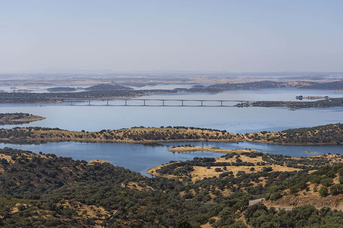 Stunning view of Alqueva lakes Portugal